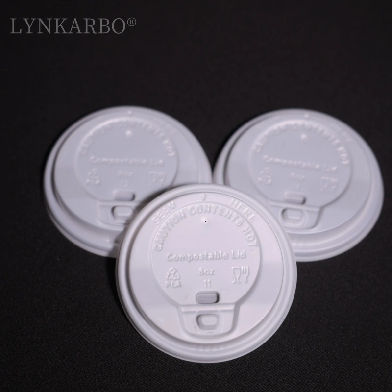 CPLA 80mm Flip-Top Natural Color Cup Lid